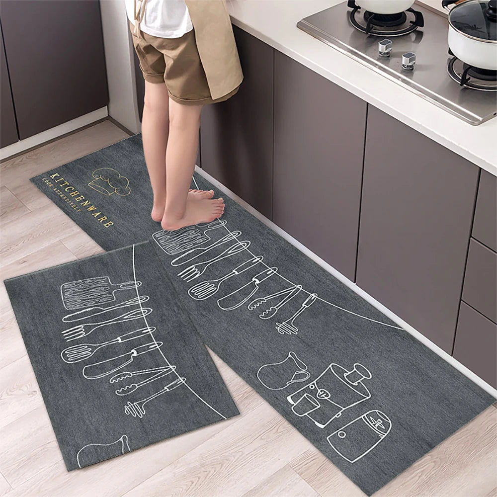 Soft Washable Non-Slip Runner Rug for Kitchen, Bedroom, Living Room & Bathroom