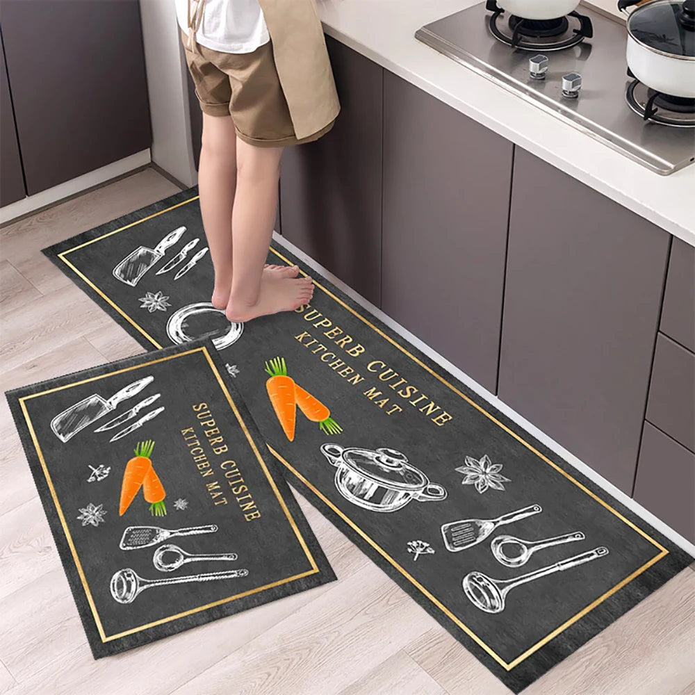 Soft Washable Non-Slip Runner Rug for Kitchen, Bedroom, Living Room & Bathroom