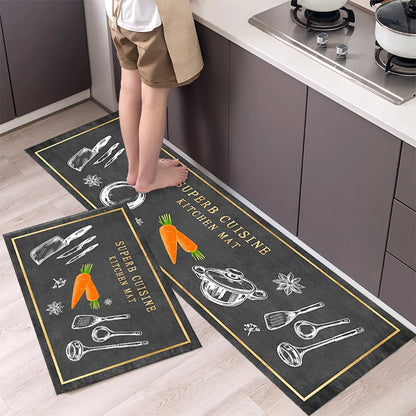 Soft Washable Non-Slip Runner Rug for Kitchen, Bedroom, Living Room & Bathroom