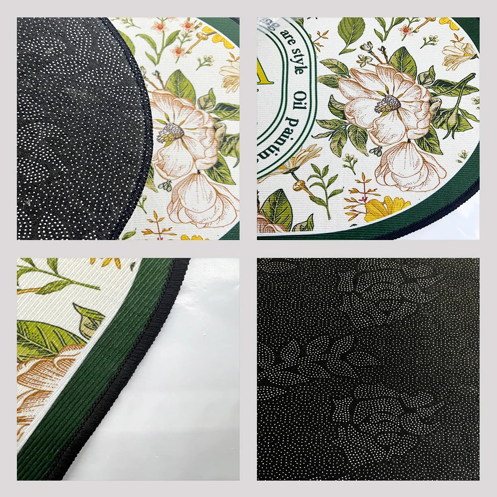 Kitchen Corner Floor Mat  Waterproof Carpet Non-slip Foot Mats Long Carpets Rug Black Plaid Home Decoration Rugs Washable Mat