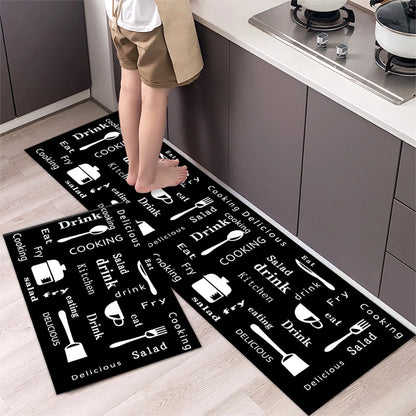 Soft Washable Non-Slip Runner Rug for Kitchen, Bedroom, Living Room & Bathroom