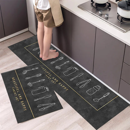 Soft Washable Non-Slip Runner Rug for Kitchen, Bedroom, Living Room & Bathroom
