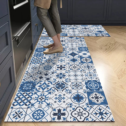 Kitchen Mat Absorbent Printed Kitchen Rugs Non-slip Area Mat Hallway Long Carpets for Living Room Bedroom Entrance Doormat Bath