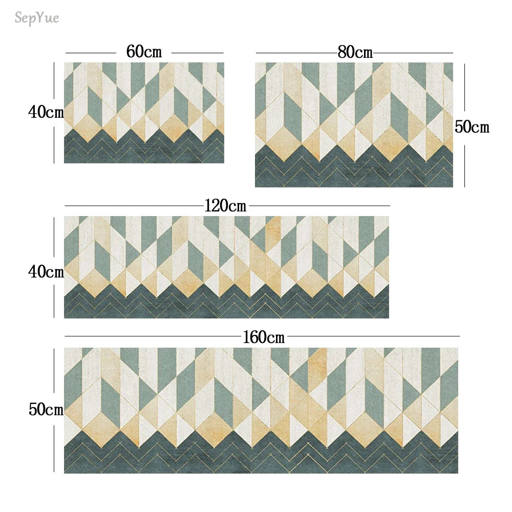 Soft Washable Non-Slip Runner Rug for Kitchen, Bedroom, Living Room & Bathroom