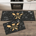 Kitchen Corner Floor Mat  Waterproof Carpet Non-slip Foot Mats Long Carpets Rug Black Plaid Home Decoration Rugs Washable Mat